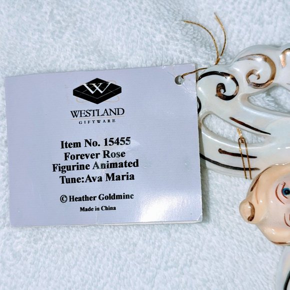 WESTLAND Giftware "Forever Rose" Large Tea Light Porcelain Figurine NWT - Picture 4 of 4